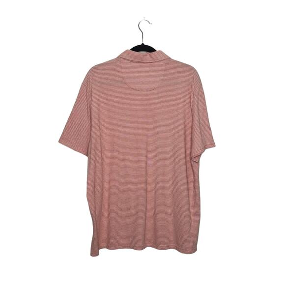 JoS. A. Bank tailored fit orange stripes short sleeve polo shirt size XL - Picture 5 of 7